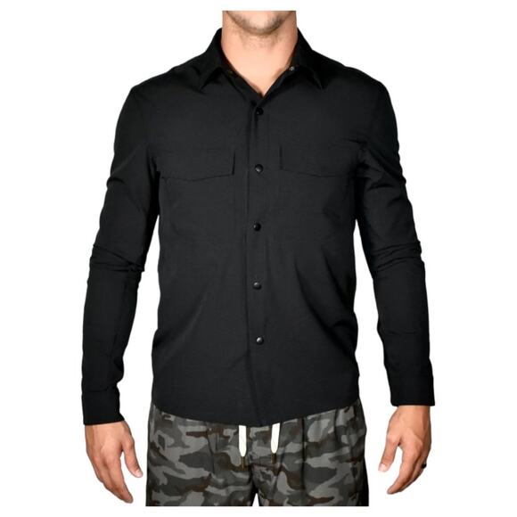 Vintage 1946 Metal Vent Long Sleeve Shirt in Black Size Medium NEW - Picture 1 of 10